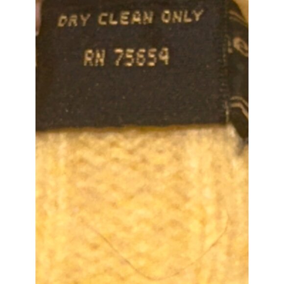 Abercrombie & Fitch Yellow Cable Knit Wool Hoodie Sweater Size Large - Picture 8 of 16